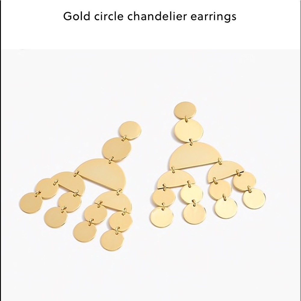 J. Crew gold plated Chandelier Earings NWT